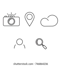 Media and communication icons. Icons for websites and applications
