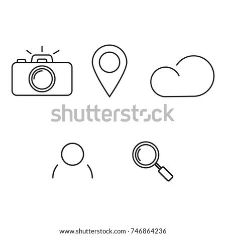 Media and communication icons. Icons for websites and applications