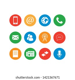 Media and communication vector icons