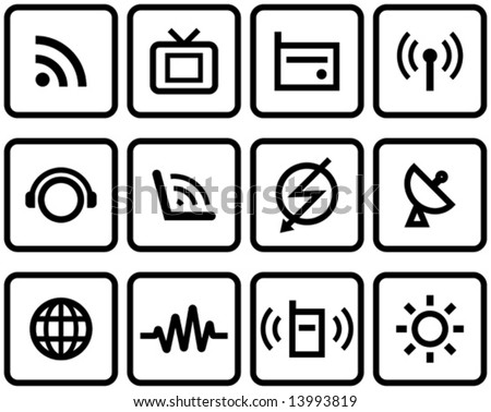 Media & Communications  - Vector Icons Set  You'll find more icons like this in my portfolio
