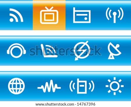 Media & Communications  - Vector Icons Set