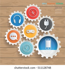 Media concept design,clean vector