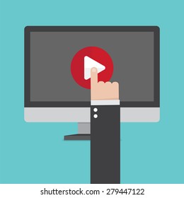 Media concept. Flat design stylish