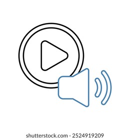 media concept line icon. Simple element illustration. media concept outline symbol design.