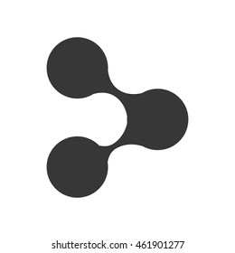 Media concept represented by share icon. Isolated and flat illustration