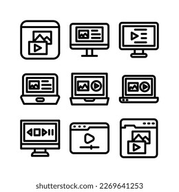 media content icon or logo isolated sign symbol vector illustration - high quality black style vector icons