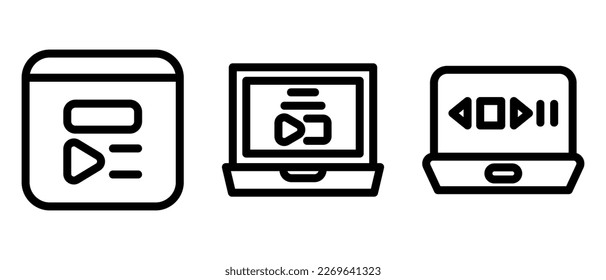 icono de contenido multimedia o logotipo símbolo de signo aislado ilustración vectorial - iconos vectoriales de estilo negro de alta calidad