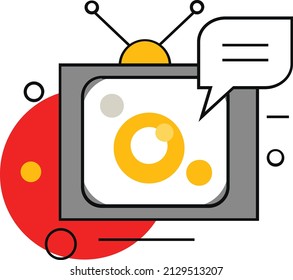 Media Content Isolated Vector which can be easily modified or edit
