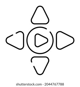 Icono de botones de control de medios, vector modificable