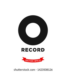 media control icon in trendy flat style 