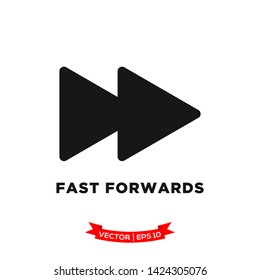 media control icon vector logo template, fast forwards vector icon 