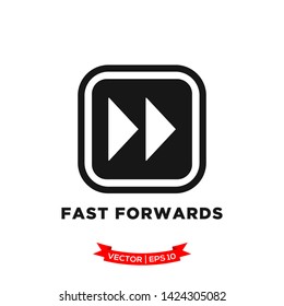 media control icon vector logo template, fast forwards vector icon 