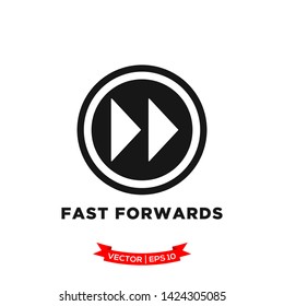 media control icon vector logo template, fast forwards vector icon 