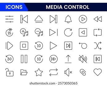  Media Control Icons Pack. A program, movie, and other visual media product featuring moving images