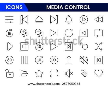  Media Control Icons Pack. A program, movie, and other visual media product featuring moving images