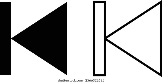 Media control icons set. Play fast next stop, forward, rewind symbols. Vector interface collection isolated on transparent background. Ui elements. Music player buttons. Video controls. Play