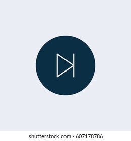 Icono de control de medios.icono de salto