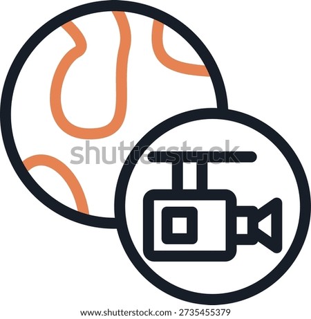 Media Coverage Line Due Icon Design