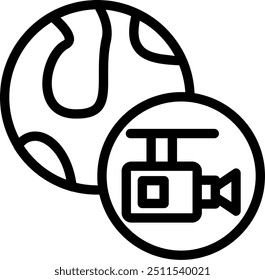 Media Coverage Vector Line Icon Element