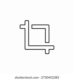 media crop icon sign vector