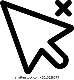 Media Cursor Error Icons in Line Style for any Purpose. Perfect for website mobile presentation