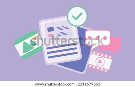 Media data with video and photo gallery library. Searching contents media files. Document management soft.