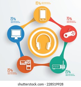 Media design,clean vector
