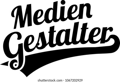 Media designer male retro german