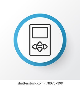 Media device icon symbol. Premium quality isolated player element in trendy style.