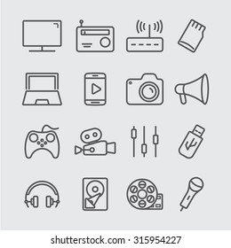 Media device line icon