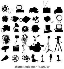 media device silhouette set