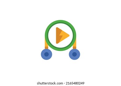 Media Digital Colored Logo Vector