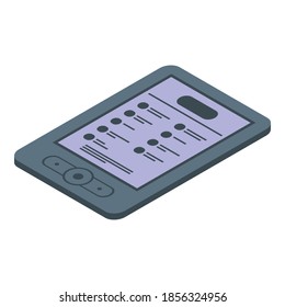 Media ebook icon. Isometric of media ebook vector icon for web design isolated on white background