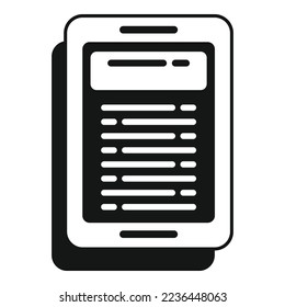 Media ebook icon simple vector. Digital education. Online tablet