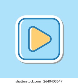 media editable cartoon style sticker vector