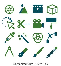 media editor icon set