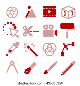 media editor icon set