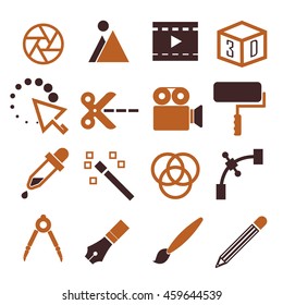 media editor icon set