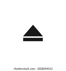 media eject black icon isolated white background, for web, app, and presentation 