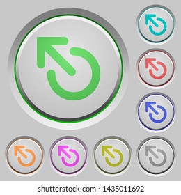 Media eject color icons on sunk push buttons