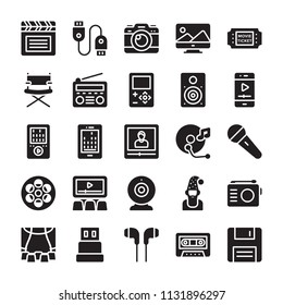 
Media and Entertainment Glyph Icons 
