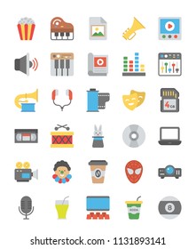 
Media and Entertainment Icons Set 
