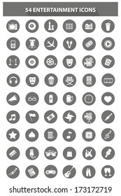 Media & Entertainment icons,Gray version,vector