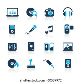 Media & Entertainment Web Icons // Azure Series