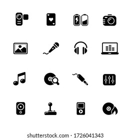 Media & Entertainment Web Icons // Black Series