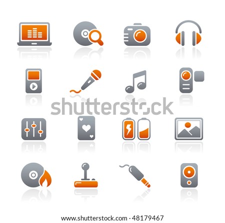 Media & Entertainment Web Icons // Graphite Series
