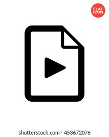 Media file Icon Flat Style Isolated Vector Illustration
