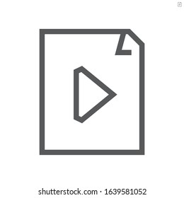 Media file vector icon design, 48X48 pixel perfect and editable stroke.