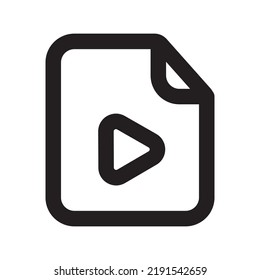 Media Files Icon with Outline Style