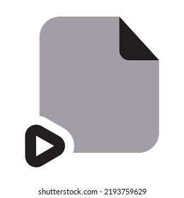Icono de archivos multimedia de dos tonos sólido
